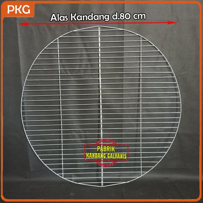 Alas Kandang Besi Galvanis D.80 cm Ram Kawat Galvanis Tebal Anti Karat Rak Display Dekorasi Dinding