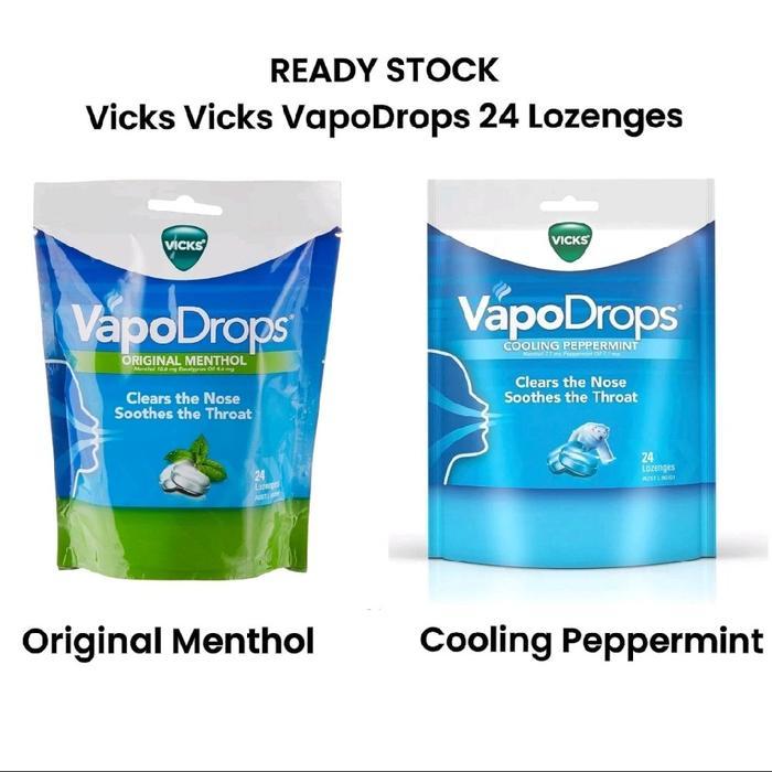 Vicks VapoDrops Original Menthol 24 Lozenges