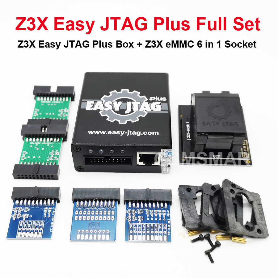 2025 Z3X Easy JTAG Plus Full Set Easy JTAG Box Plus Lite Set Z3X eMMC 6 in 1 Socket Adapter
