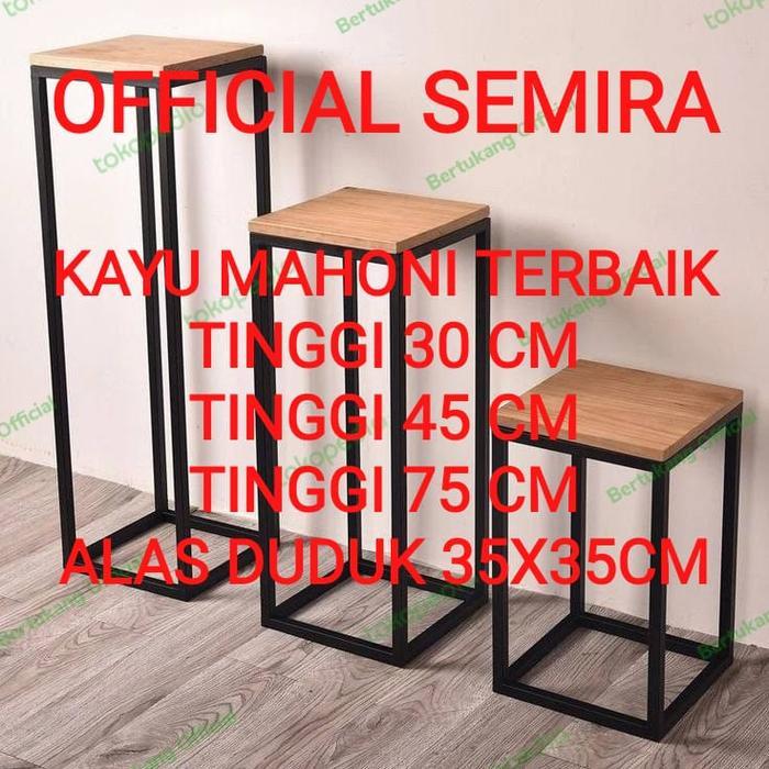 KAYU MAHONI TERBAIK KOTAK 30X30CM/BANGKU BAKSO/KURSI BAKSO/BANGKU CAFE/KURSI CAFE/BANGKU BAR/BANGKU