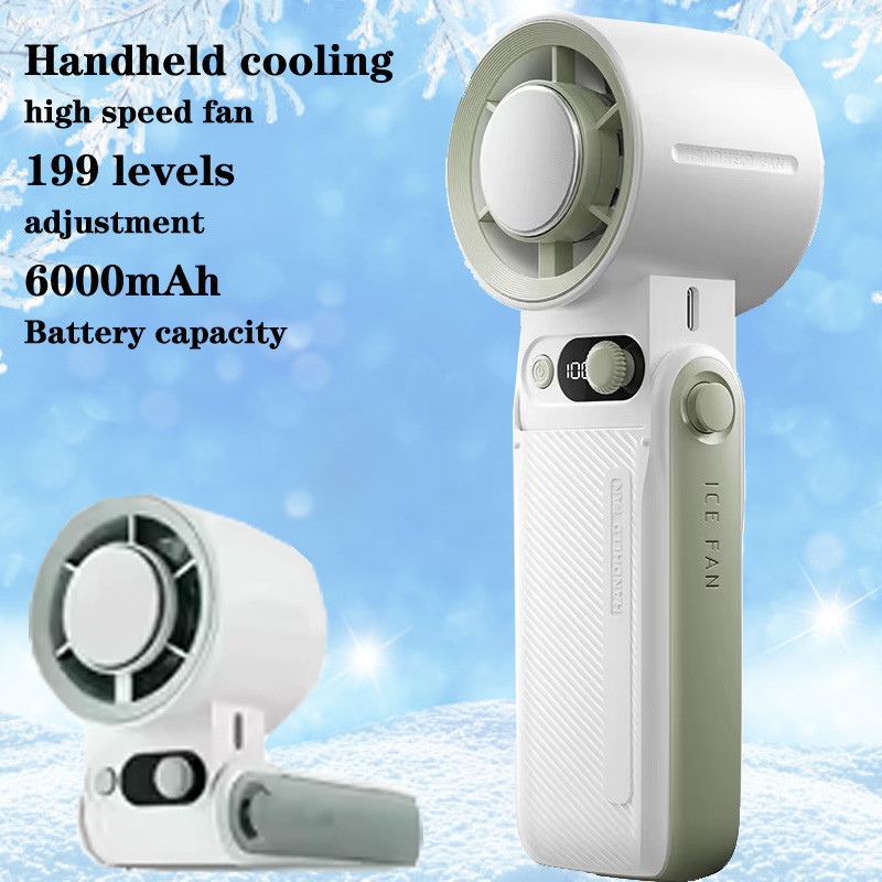 Outdoor Portable High Speed Electric Turbo Mini Fan USB Rechargeable 6000mAh Handheld Violence Fan