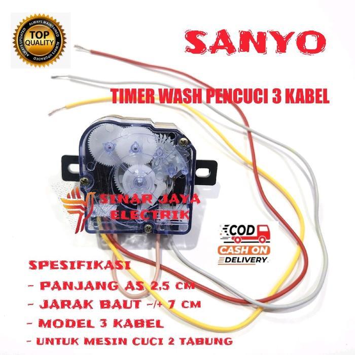 TIMER WASH MESIN CUCI SANYO 2 TABUNG 3 KABEL / TIMER MESIN CUCI SANYO