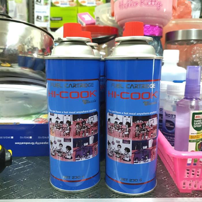MNTB" KALENG GAS HI COOK 230 GRAM UNTUK REFIL KOMPOR PORTABLE