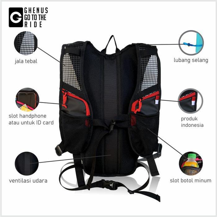 Premium Ghenus Tas Trabas Trail Adventure Hydropack Sepeda Lari Running Mtb Original