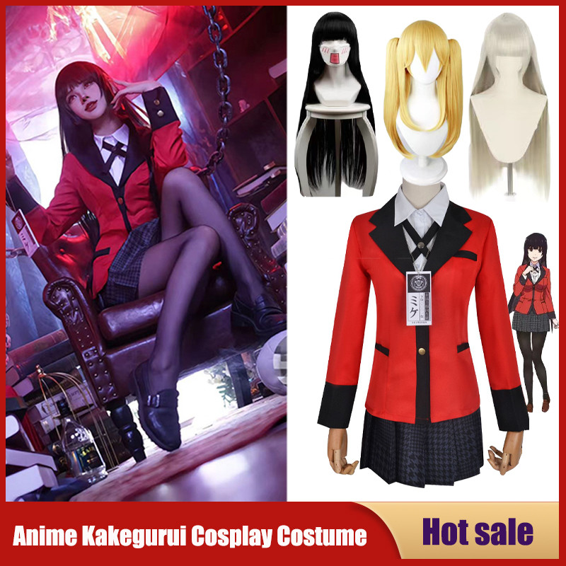 Anime Kakegurui Jabami Yumeko Cosplay Costume Meari Saotome Sayaka Compuls Gambler School Uniform