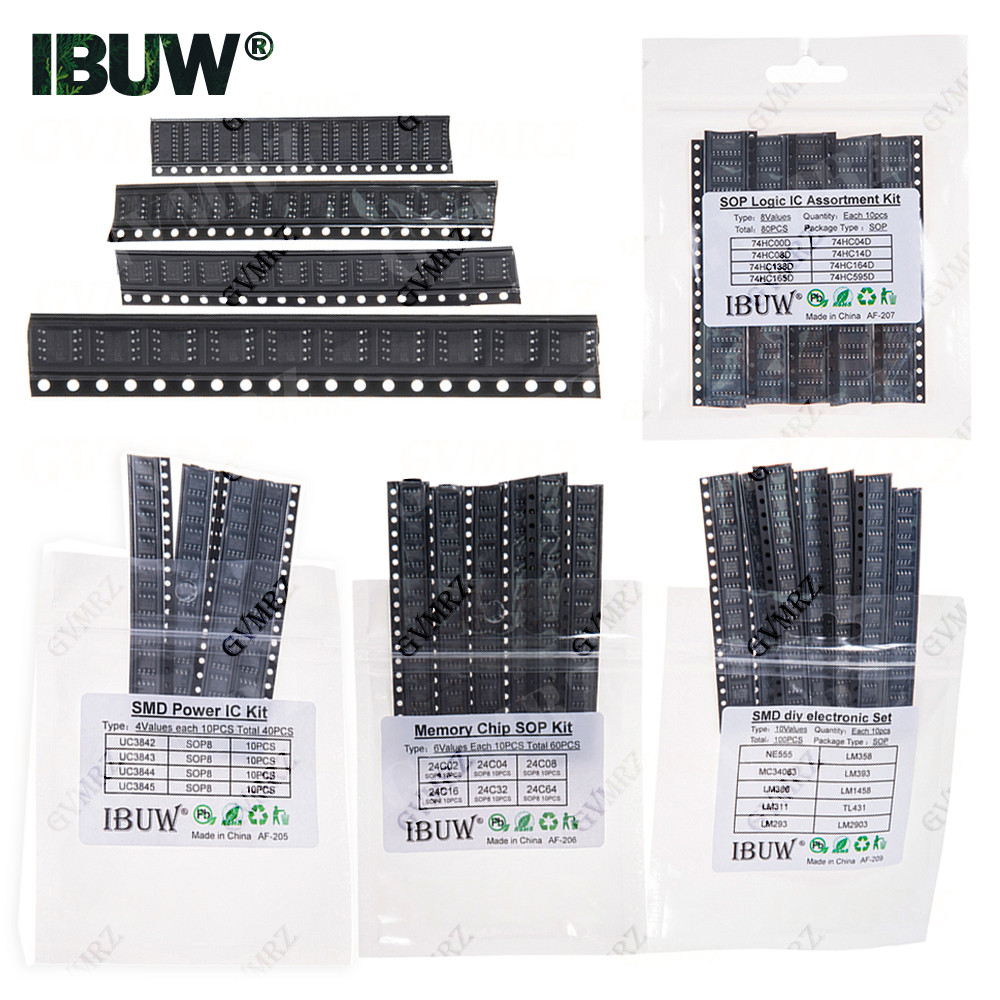 NE555 LM358 TL431 LM393 UC3842 UC3843 UC3844 UC3845 SOP-8 24C02 24C04 24C08 74HC00 SMD Power Supply