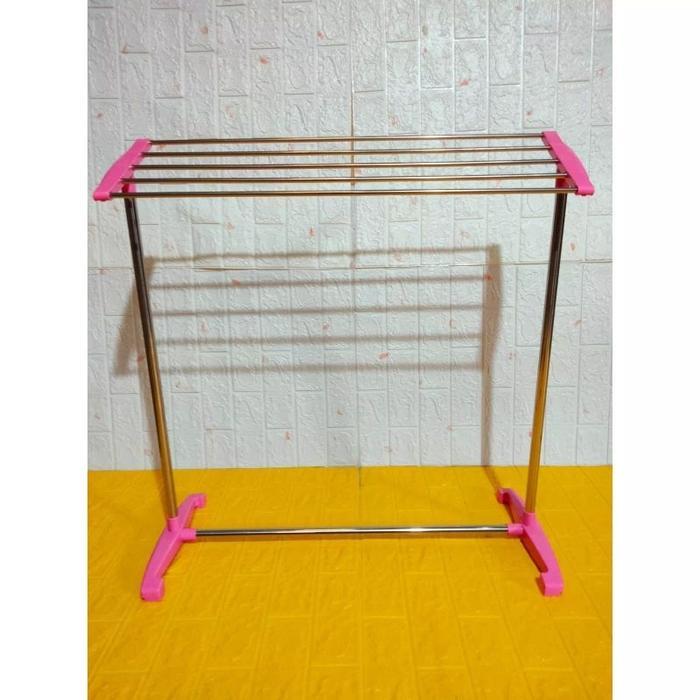 RAK HANDUK JEMURAN HANDUK STAINLESS /JEMURAN HANDUK PIPA 5 ANTI KARAT / JEMURAN BERDIRI HANDUK
