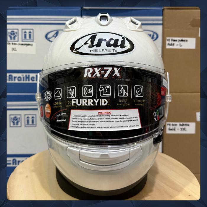 HELM FULL FACE ARAI RX7X WHITE GLOSSY - Putih Polos