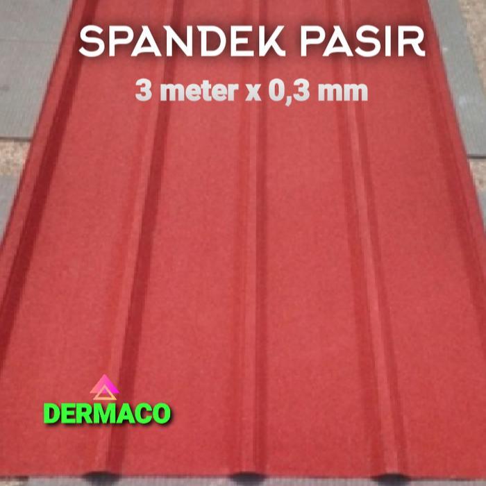 SPANDEK PASIR 3 Meter x 0,3 mm / SPANDECK WARNA / ATAP SPANDEK PASIR Gratis Ongkir