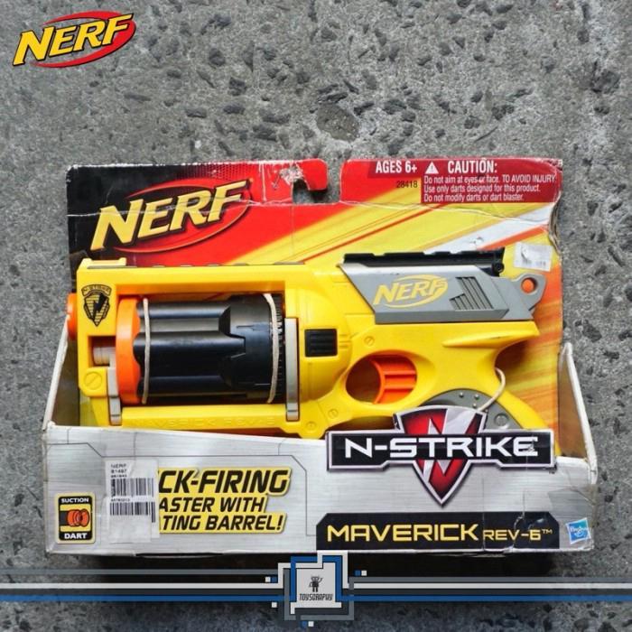 Nerf Maverick Rev-6 Blaster With Suction Dart Classic Nerf Disruptor Commander Agility Strongarm