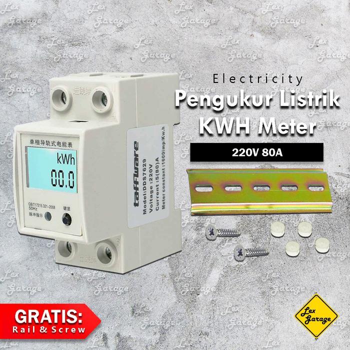 KWH Watt Meter Digital 1 Phase Pengukur Meteran Listrik Voltmeter