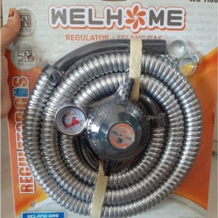 Selang + Regulator Gas Lpj Paket Merk Wellhome Type Wg-128S