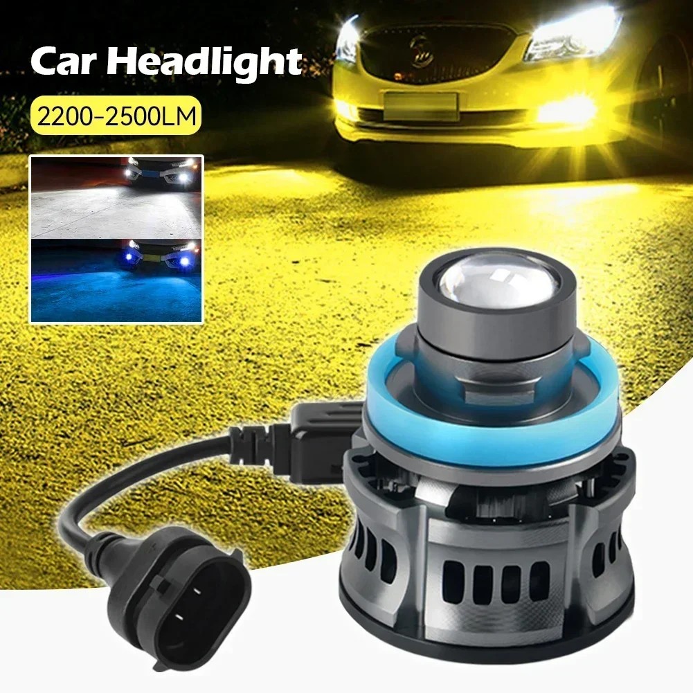 12V H7 H11 H8 H9 9006 HB4 Car Lens Headlight Led Fog Light Bulb LED Fog Lamp White Yellow Ice Blue