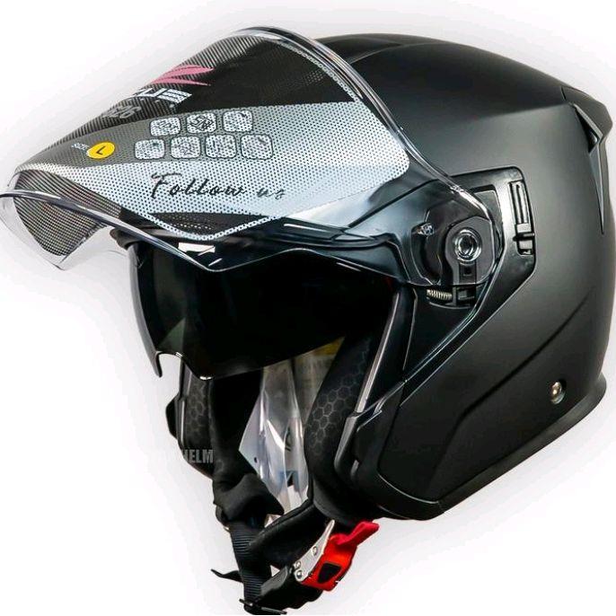 ZEUS ZS626 Z626 MATT BLACK - DOUBLE VISOR