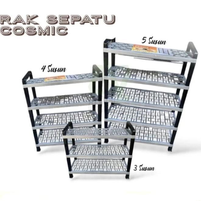 Rak Sepatu Plastik 4 Susun / Rak Sandal