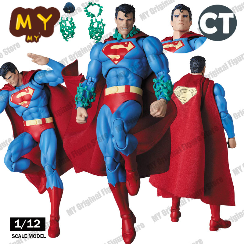 NEW CT Toys Hush Superman Action Figure Mafex 117 Cloth Made Anime Figures Tailored Fabric Suit 1/12