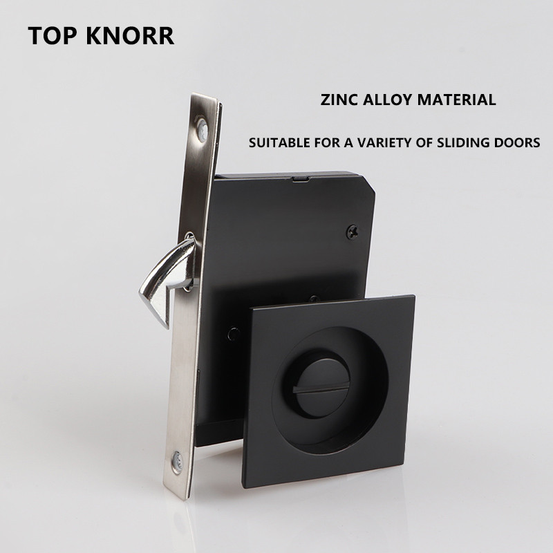 Square Sliding Door Lock Recessed Sliding Door Lock Indoor Wooden Door Kitchen Door Bathroom Hook