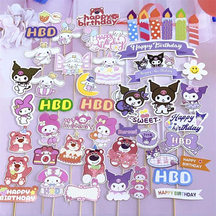 TOPPER KUE TUSUKAN TOPPER DEKORASI CAKE ULANG TAHUN SANRIO STELLA LOU