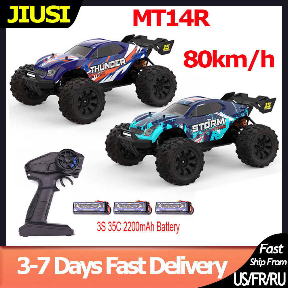 Jiusi Mt14R 1/14 Rc Car 80Km/H Brushless 2.4G Remote Control Rc Truck Off-Road 4 Racing Car 3S 35C