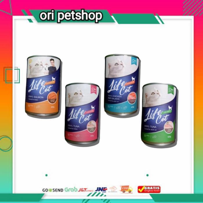 LIFE CAT KALENG 400GR - MAKANAN BASAH KUCING LIFE CAT KALENG 400 GR