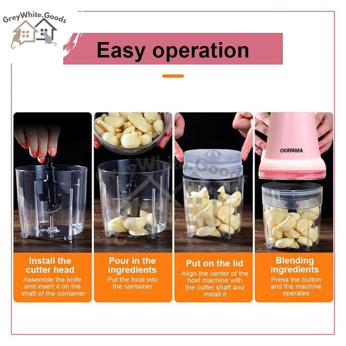 Chooper Daging Serbaguna Penggiling Blender Kapsul chooper Stainless Food Processor