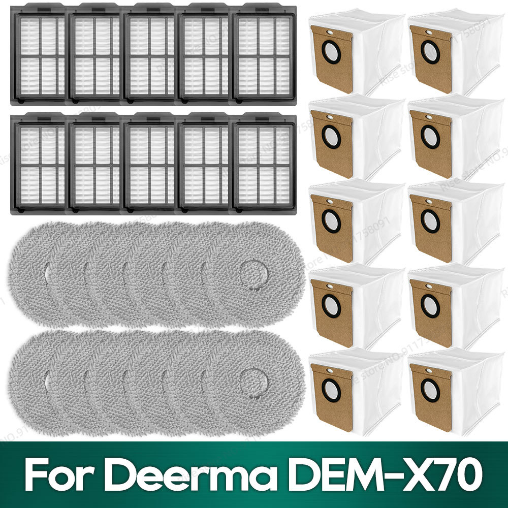 Deerma X70 Robot Vacuum Cleaner with Wet Cleaning Lidar Navigation 350m² Black