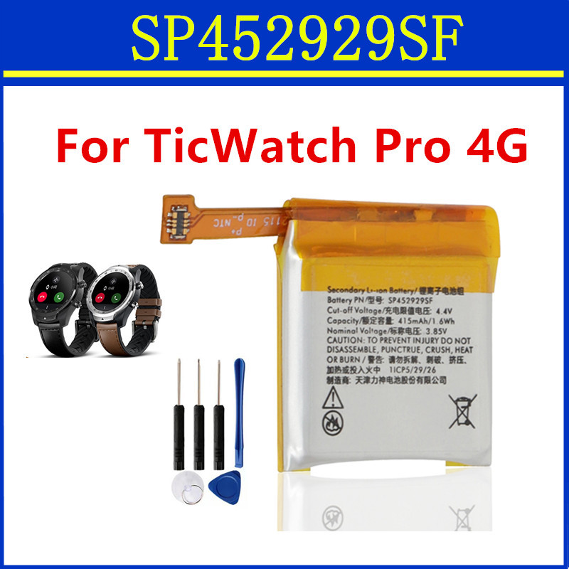 For Ticwatch Pro / Ticwatch Pro 4G Watch Smart Watch Sp452929Sf 415Mah Battery Accumulator Ticwatch