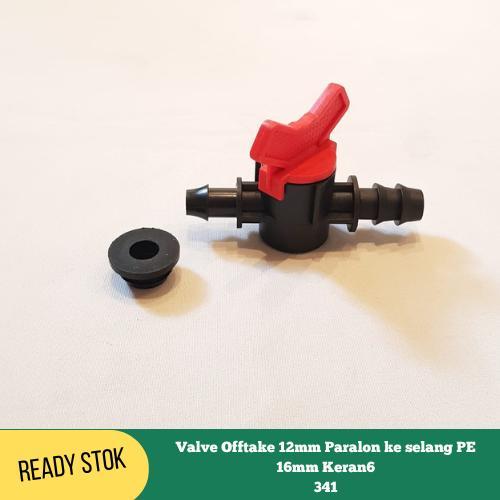stop Valve Kran Offtake 12mm Selang PE irigasi hidroponik 16mm
