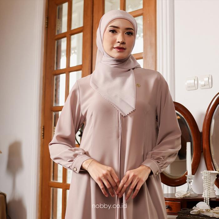 ORIGINAL Nob Nilam Dress Gamis Muslim Wanita Bahan Soft Muji Busui Wudhu Friendly Ready stok