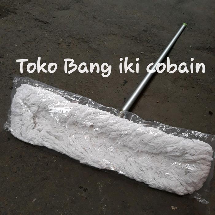 Alat Pel Lantai 60Cm Kain Pel Lantai Lobby 60Cm Gagang Alumunium Lembut Besi Cleaning Terbaik