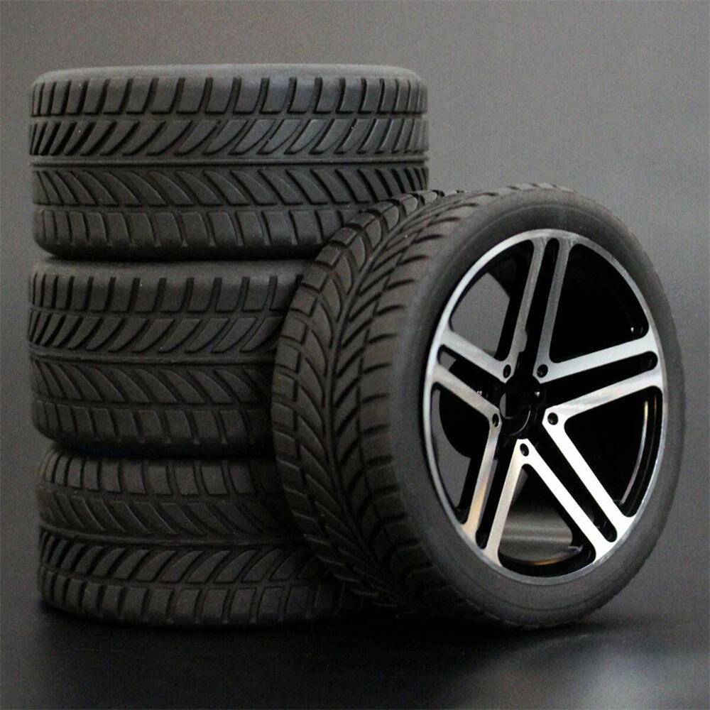1/10 Onroad Rc Car Alloy Wheels Rubber Tires For Traxxas 4Tec Kyosho Fazer