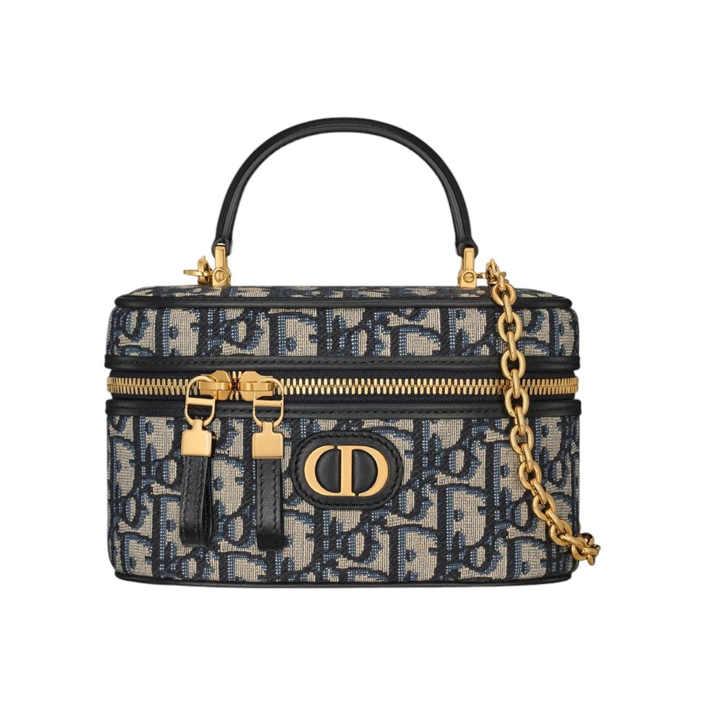 30 Montaigne Mini Vanity Case Oblique Jacquard Blue