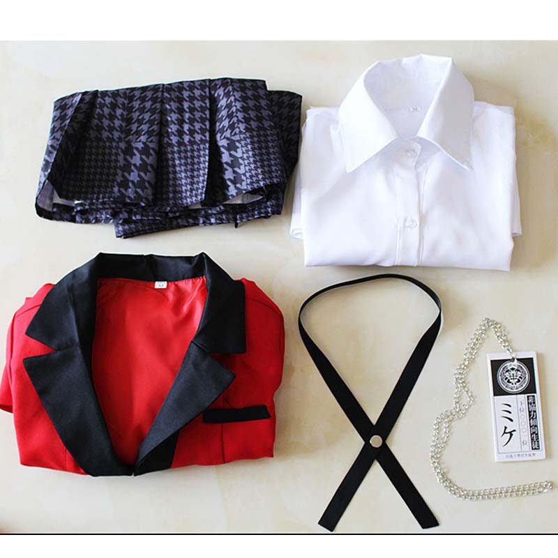 YUMEKO JABAMI COSPLAY COSTUME SCHOOL UNIFORMS JABAMI YUMEKO OUTFITS FULL SET WITH STOCKINGS GIRL JK