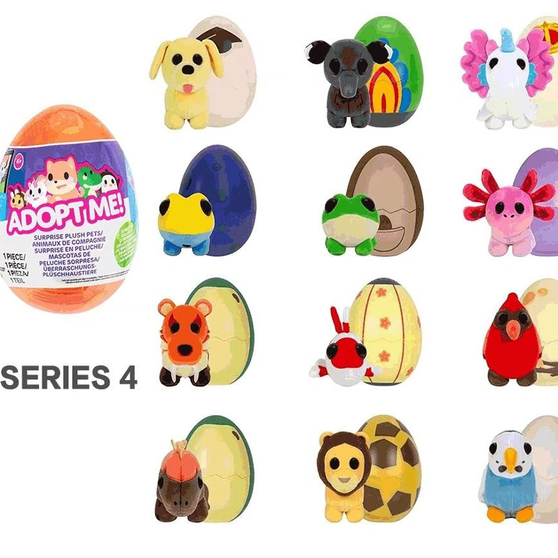 Adopt Me 4 Surprise Pets Blind Box Mystery Egg Toy Collectible Stuffed Animal Doll For Kids Boys