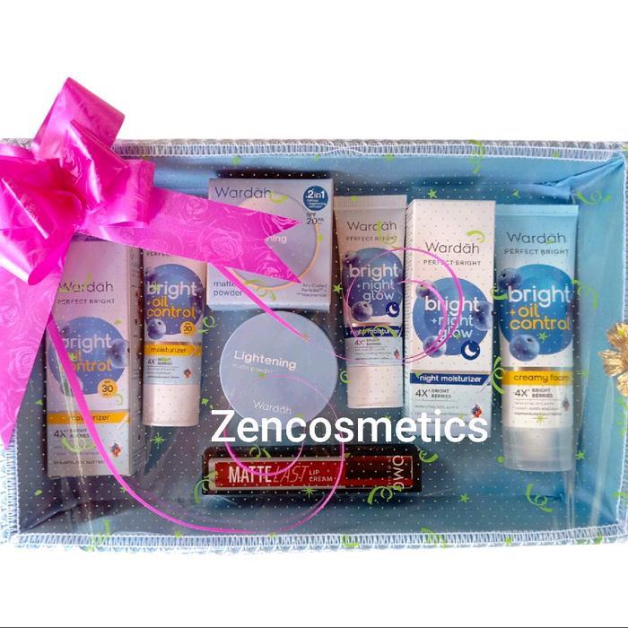 Wardah Seserahan/ Paket Parsel Kosmetik Set Lamaran / Paket Seserahan Wardah Lightening Gratis Box/