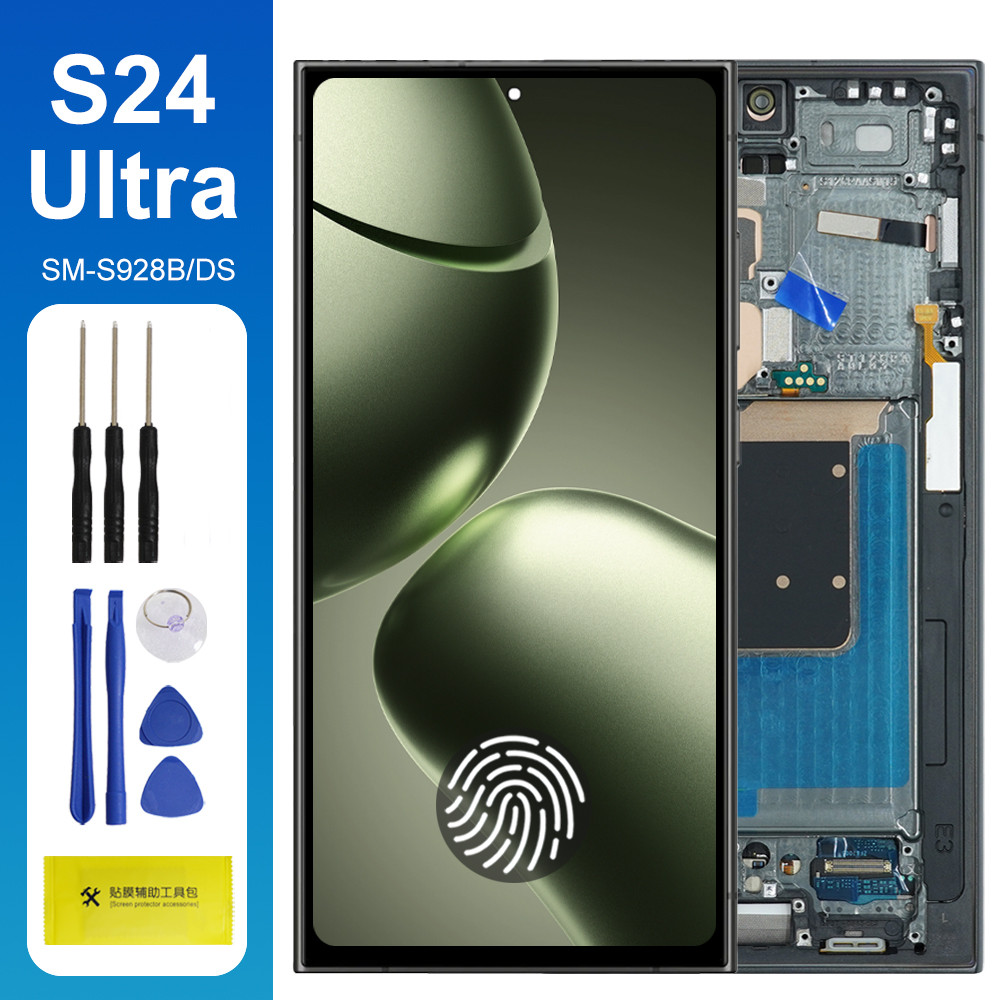 S24Ultra 6.67" AMOLED Display Screen Digitizer Assembly for Samsung Galaxy S24 Ultra S928B LCD