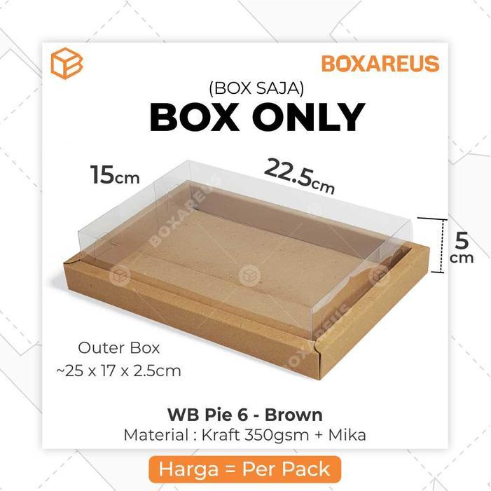 Box Mika Pie Packaging Sekat 6 Egg Tart Dus Kotak Kue WB Pie 6