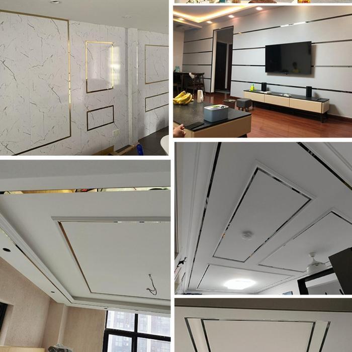 3M List Plat Strip Mirror Gold/Wall Sticker/List Plat Strip Mirror/List Plat Strip Mirror List Strip