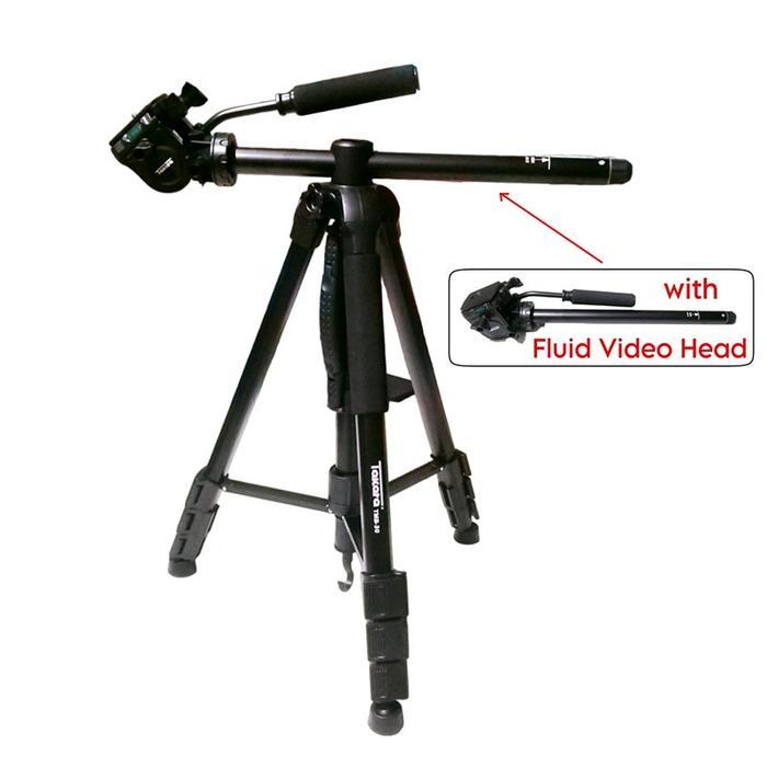 TAKARA TMB-30 FLATLAY TRIPOD MONOPOD WITH FLUID VIDEO HEAD TMB30 RESMI