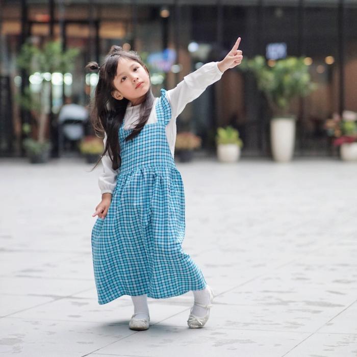 MANASIKANA LIVY OVERALL DRESS ANAK MOTIF TARTAN BY.SOHWAQILA