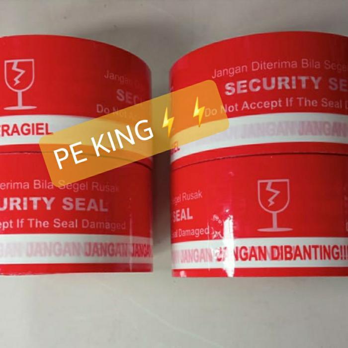 "New" Isolasi Lakban Fragile Merah JANGAN DIBANTING 90yd KirimKilat Surabaya