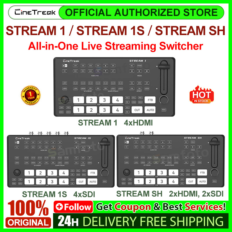 BELI SEKARANG Cinetreak Stream 1 SH 1S Video Switcher 5 Channel Muti Solution Video Deck Switch Cont