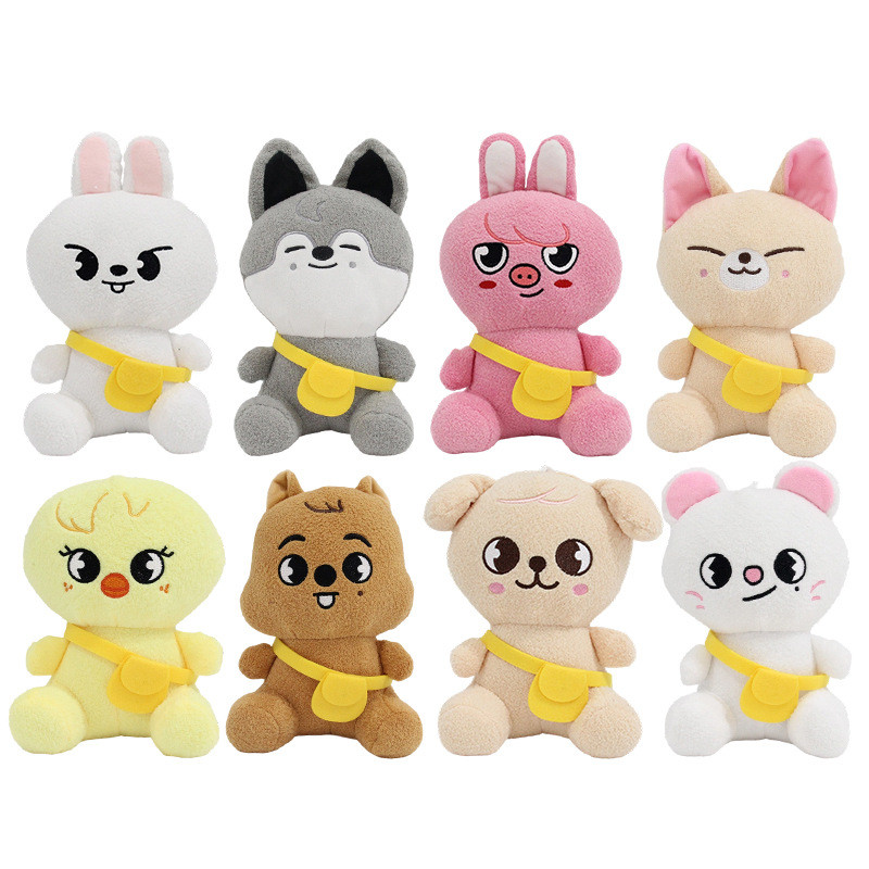 SKZOO Cute Plush Backpack for Stray Children Mini Plush Doll Backpack Pendant Decorative Doll