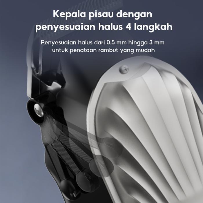 HAN RIVER Alat Cukur Kumis Dan Jenggot 6IN1 Cukur Rambut Elektrik Type-C Rambut Jenggot 2000mAh