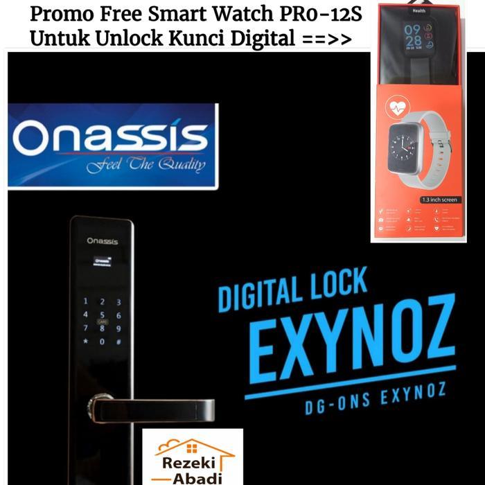 Kunci Pintu Digital Lock Onassis Exynoz / Promo Free Smart Watch Pr0