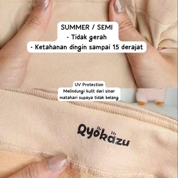 Qyokazu Stocking Pantyhose Uv Semi Mijing Kulit Jepang Terlihat Seperti Kulit Kaki Asli
