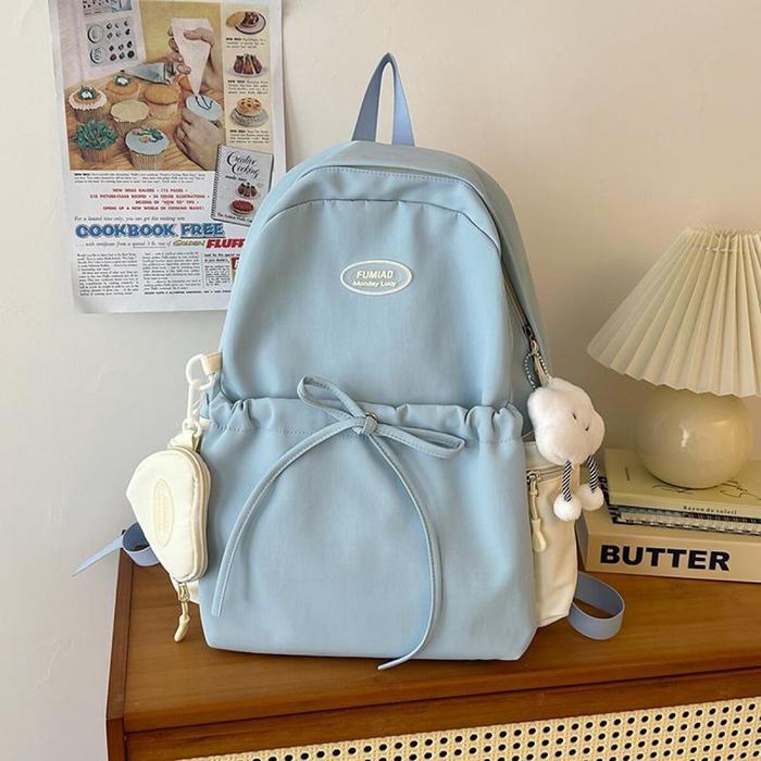 Tas Sekolah Nylon Korea import fashion/Volume Tinggi Tas Ransel Laptop/Bahu Perguruan Tinggi Kuliah/