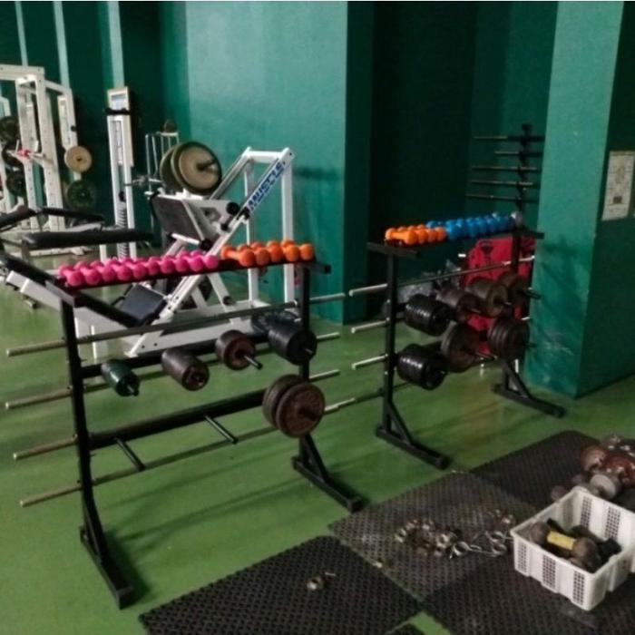 Promo Perlengkapan Home Gym Rak Tempat Barbell Storage Dumbbell Weight Plate Terlaris