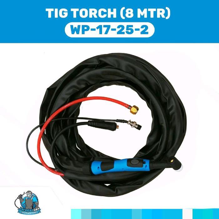 Tig Torch Set Wp-17 Stang Las Argon Panjang Kabel 8 Meter