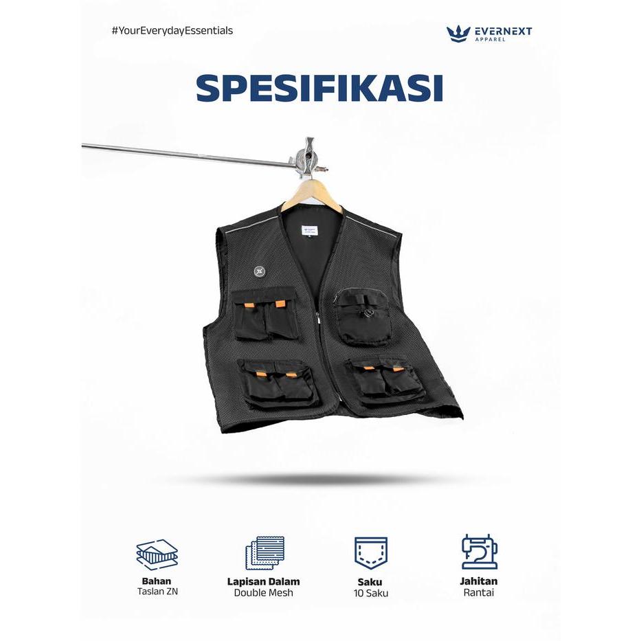 Promo Evernext Rompi Outdoor Parasut Pria Tactical Vest Enfield Pria Water Resist Vest Distro